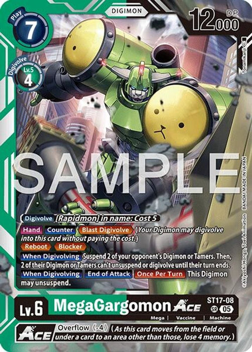 MegaGargomon ACE (Reprint) (#ST17-08 SR) (Advanced Booster Digimon Generation) Near Mint Foil