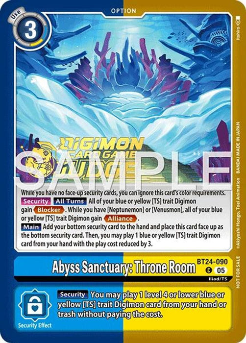 Abyss Sanctuary: Throne Room (Judge Pack 9) (#BT24-090 C) (Time Stranger) Near Mint Foil