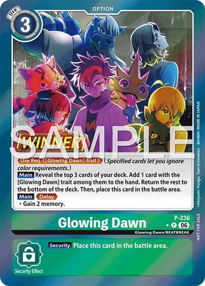 Glowing Dawn (Store Tournament 2026 Vol. 2 Winner Pack) (#P-236 P) (Digimon Promotion Cards)