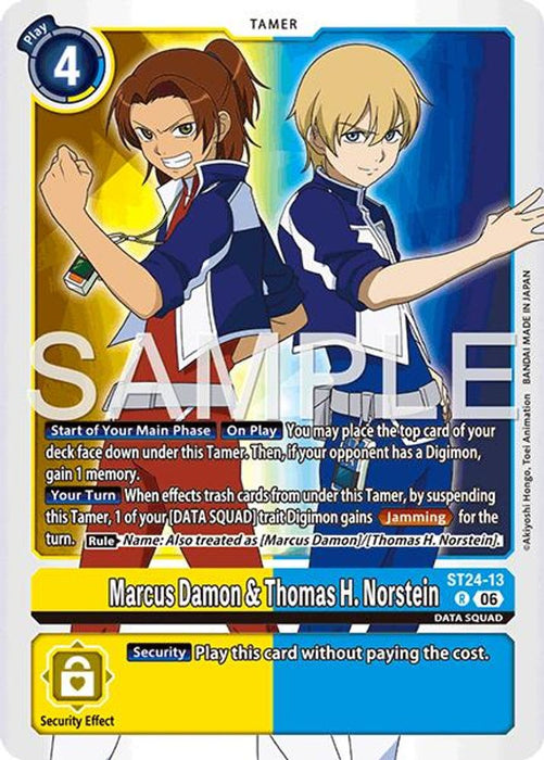 Marcus Damon & Thomas H. Norstein (#ST24-13 R) (Starter Deck 24: Data Squad) Near Mint Foil