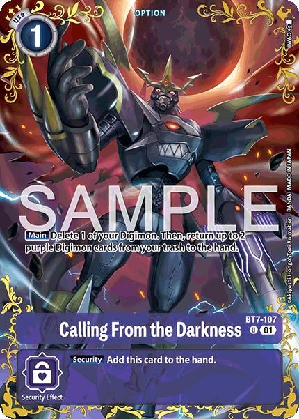 Image for Calling From the Darkness - BT7-107 (Alternate Art) (BT7-107 U) - Digimon Card Game