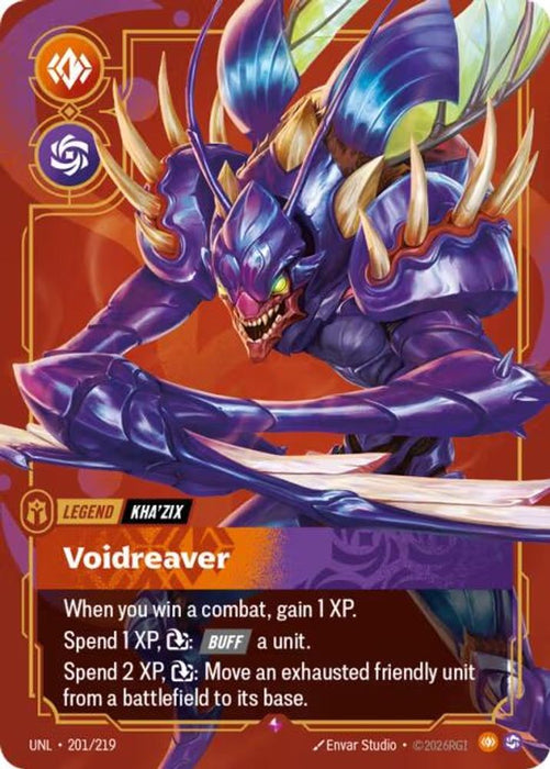 Kha'Zix, Voidreaver (#201/219) (Unleashed) Near Mint Foil