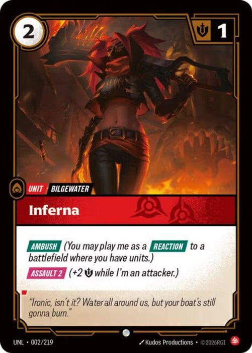 Inferna (#002/219) (Unleashed) Near Mint