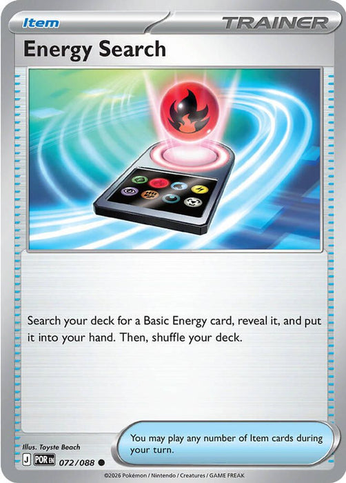Energy Search (#072/088) (ME03: Perfect Order) Near Mint Reverse Holofoil