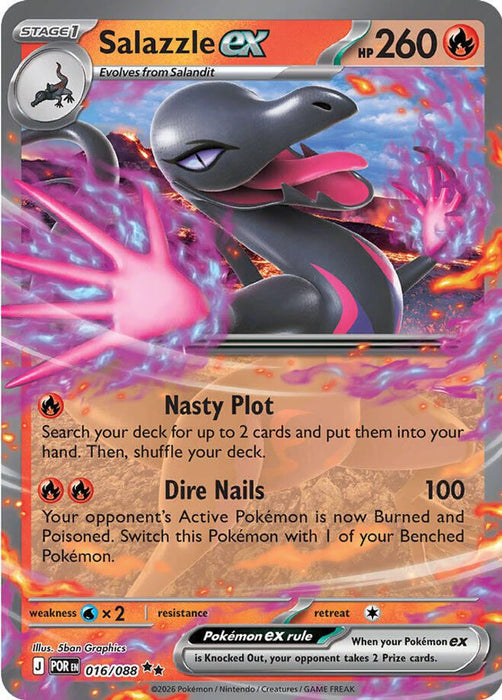 Salazzle ex 016 088 (#016/088) (ME03: Perfect Order) Near Mint Holofoil