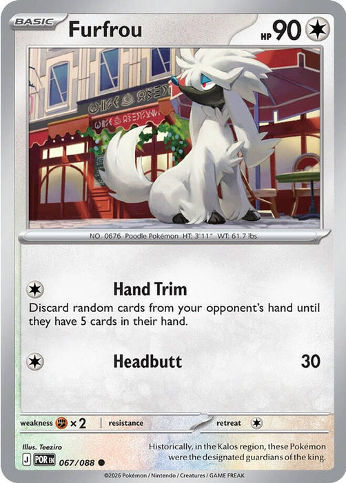 Furfrou (#067/088) (ME03: Perfect Order) Near Mint Reverse Holofoil