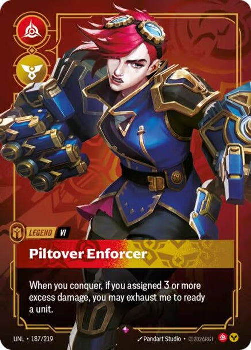 Vi, Piltover Enforcer (#187/219) (Unleashed) Near Mint Foil