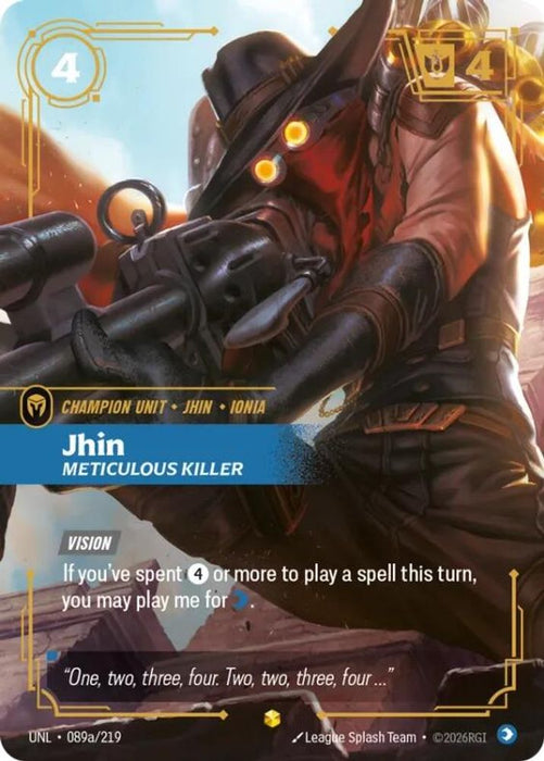 Jhin - Meticulous Killer (Alternate Art) (#089a/219) (Unleashed) Near Mint Foil