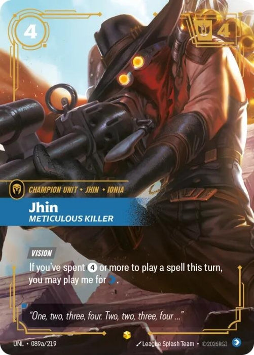 Image for Jhin - Meticulous Killer (Alternate Art) (089a/219) [Unleashed] - Riftbound: League of Legends Trading Card Game