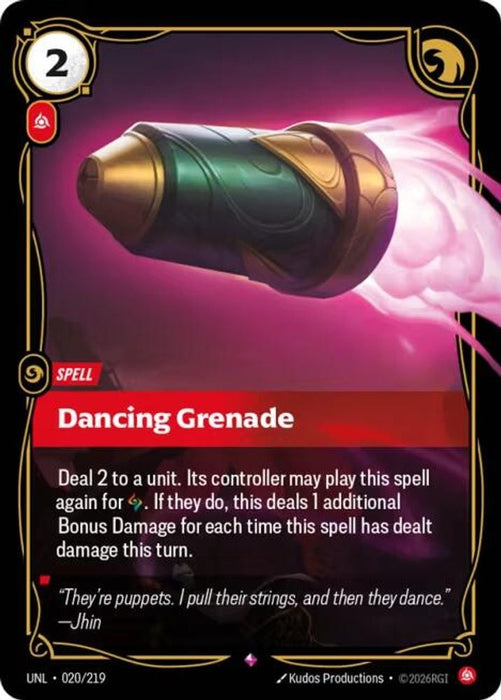 Dancing Grenade (#020/219) (Unleashed) Near Mint Foil