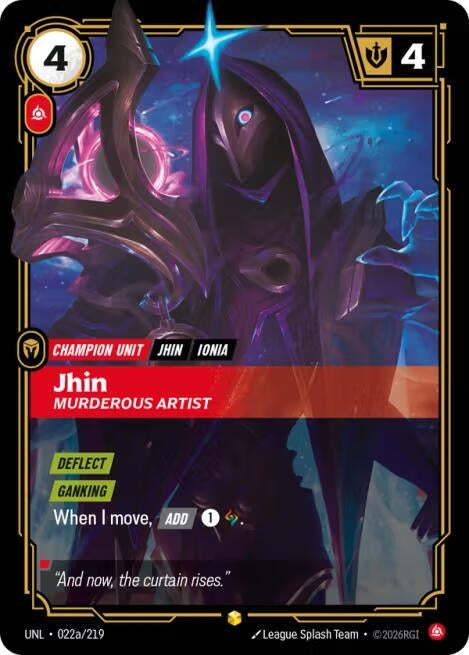 Image for Jhin - Murderous Artist (Alternate Art) (022a/219) [Unleashed] - Riftbound: League of Legends Trading Card Game