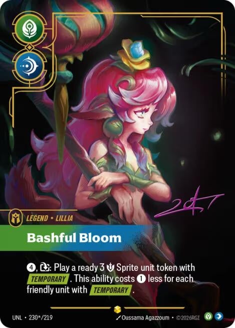 Image for Lillia - Bashful Bloom (Signature) (230*/219) [Unleashed] - Riftbound: League of Legends Trading Card Game