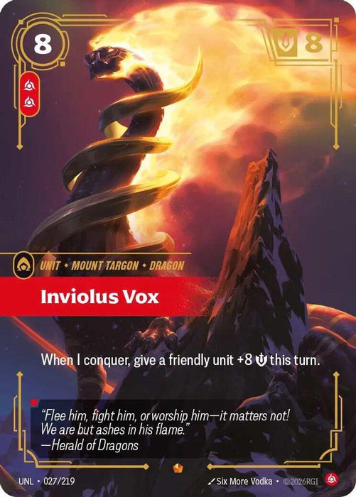 Inviolus Vox (#027/219) (Unleashed) Near Mint Foil