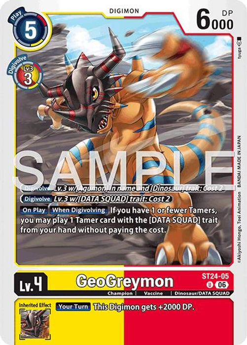 GeoGreymon (#ST24-05 U) (Starter Deck 24: Data Squad) Near Mint