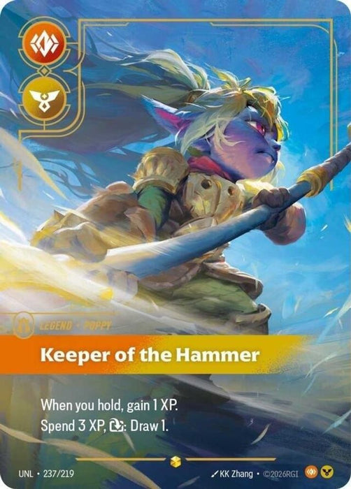Poppy - Keeper of the Hammer (Overnumbered) (#237/219) (Unleashed) Near Mint Foil