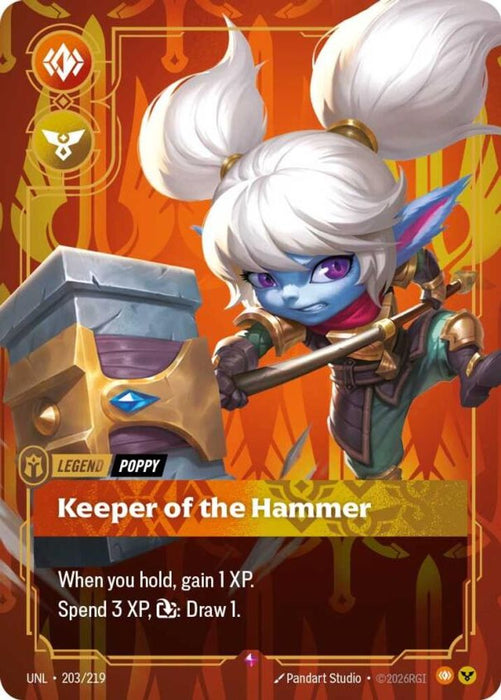 Poppy, Keeper of the Hammer (#203/219) (Unleashed) Near Mint Foil