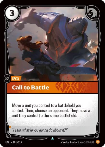 Image for Call to Battle (101/219) [Unleashed] - Riftbound: League of Legends Trading Card Game