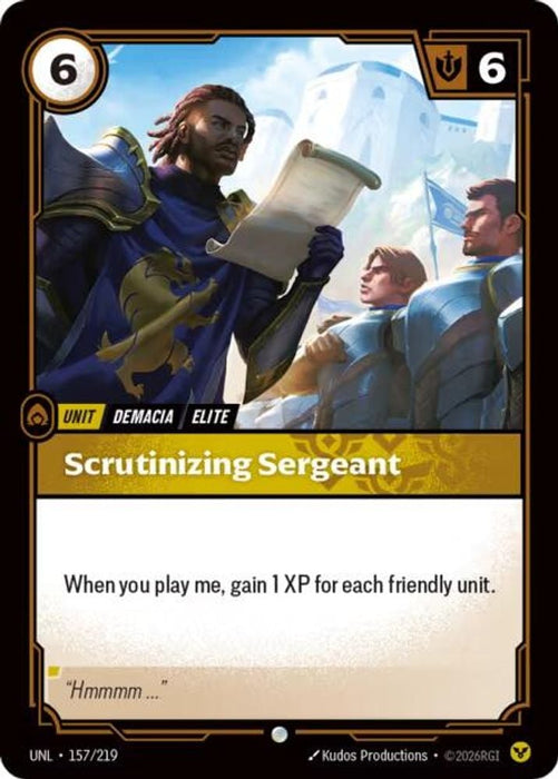 Scrutinizing Sergeant (#157/219) (Unleashed) Near Mint