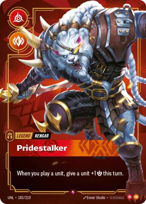 Rengar, Pridestalker (#183/219) (Unleashed) Near Mint Foil