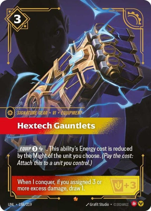 Hextech Gauntlets (#188/219) (Unleashed) Near Mint Foil