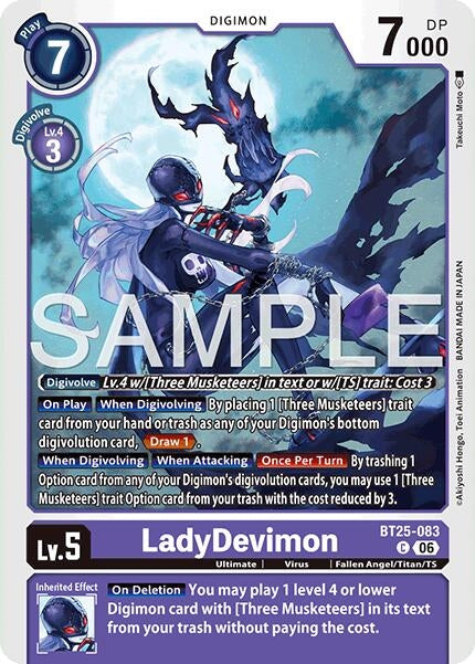Image for LadyDevimon (BT25-083 C) - Digimon Card Game