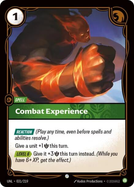 Image for Combat Experience (031/219) [Unleashed] - Riftbound: League of Legends Trading Card Game