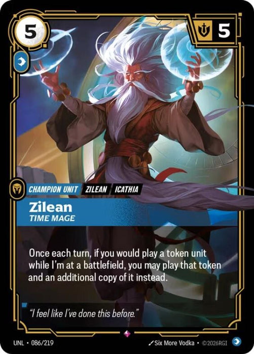 Zilean - Time Mage (#086/219) (Unleashed) Near Mint Foil