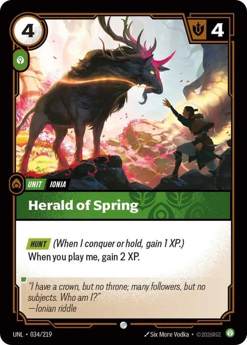 Image for Herald of Spring (034/219) [Unleashed] - Riftbound: League of Legends Trading Card Game