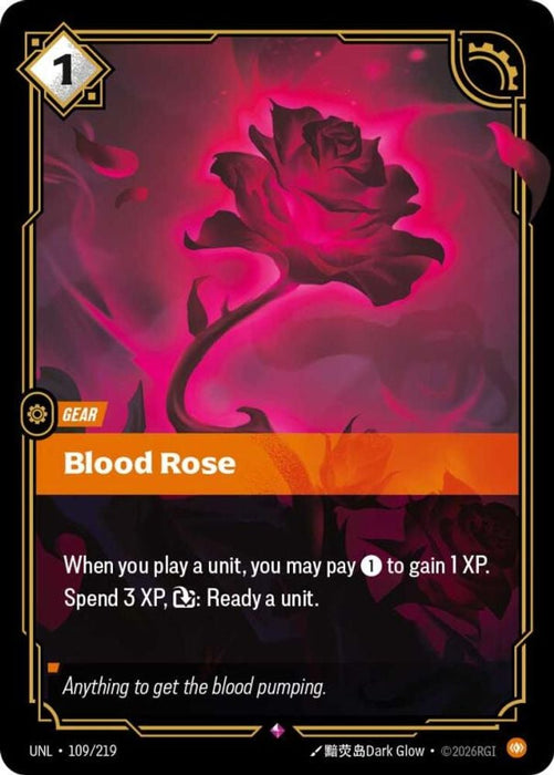 Blood Rose (#109/219) (Unleashed) Near Mint Foil