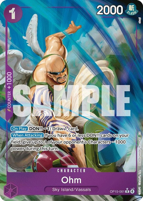 Ohm Alternate Art (#OP15-061) (Adventure on Kami's Island) Near Mint Foil