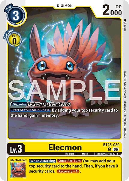 Image for Elecmon (BT25-030 C) - Digimon Card Game