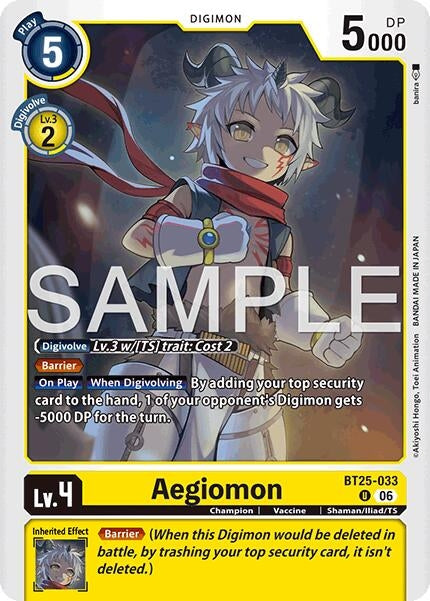 Image for Aegiomon (BT25-033 U) - Digimon Card Game