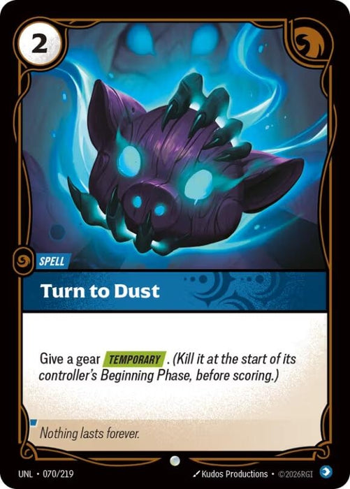 Image for Turn to Dust (070/219) [Unleashed] - Riftbound: League of Legends Trading Card Game