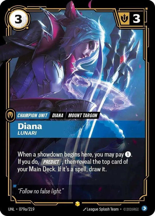 Diana - Lunari (Alternate Art) (#079a/219) (Unleashed) Near Mint Foil