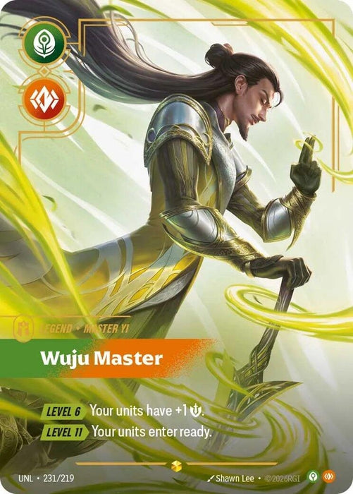 Image for Master Yi - Wuju Master (Overnumbered) (231/219) [Unleashed] - Riftbound: League of Legends Trading Card Game