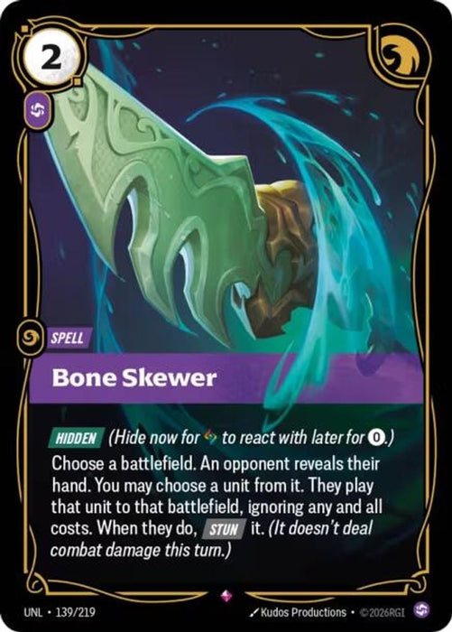 Bone Skewer (#139/219) (Unleashed) Near Mint Foil