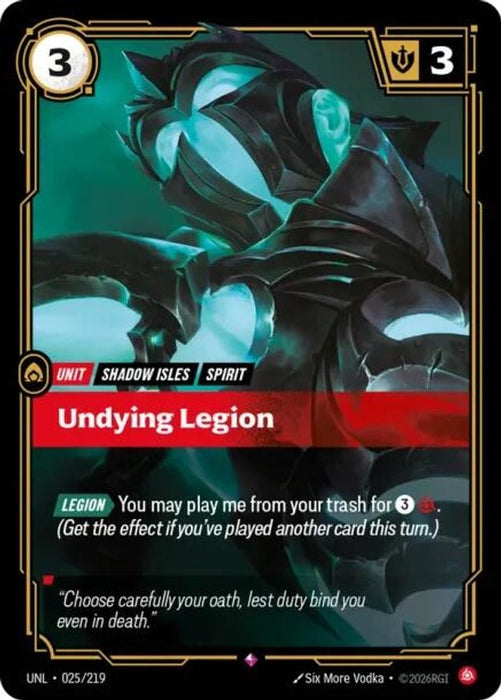 Undying Legion (#025/219) (Unleashed) Near Mint Foil