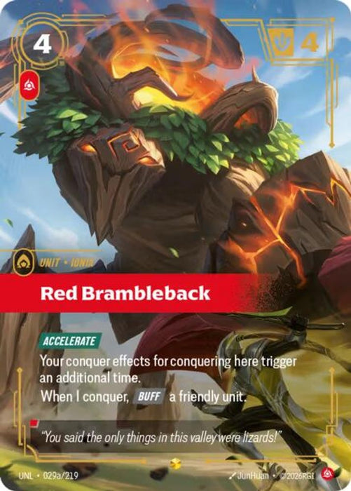 Red Brambleback (Alternate Art) (#029a/219) (Unleashed) Near Mint Foil