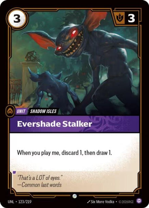 Evershade Stalker (#123/219) (Unleashed) Near Mint