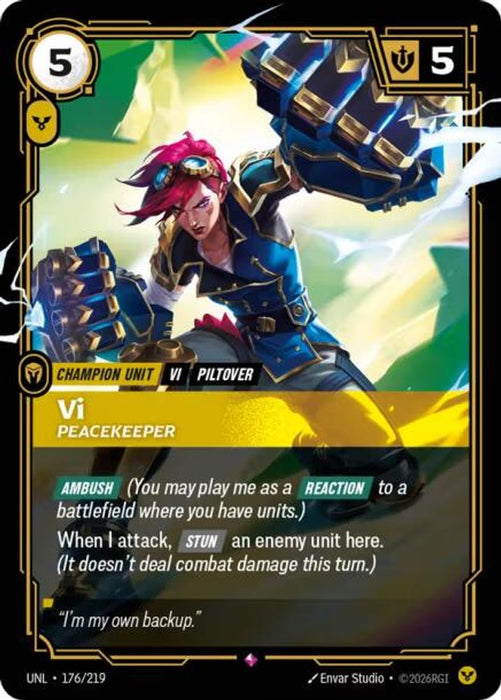 Vi - Peacekeeper (#176/219) (Unleashed) Near Mint Foil