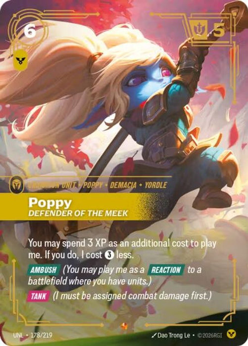 Poppy - Defender of the Meek (#178/219) (Unleashed) Near Mint Foil