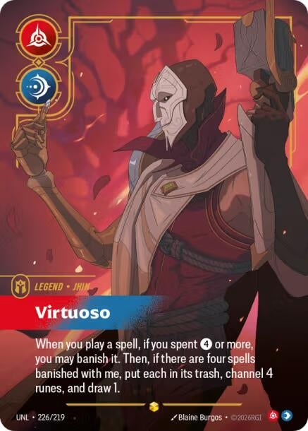 Image for Jhin - Virtuoso (Overnumbered) (226/219) [Unleashed] - Riftbound: League of Legends Trading Card Game
