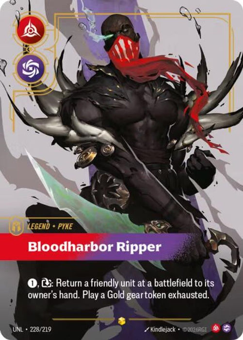 Pyke, Bloodharbor Ripper (Overnumbered) (#228/219) (Unleashed) Near Mint Foil