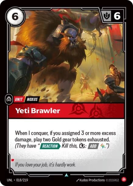 Image for Yeti Brawler (018/219) [Unleashed] - Riftbound: League of Legends Trading Card Game