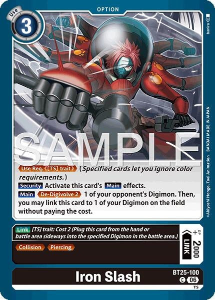 Image for Iron Slash (BT25-100 C) - Digimon Card Game