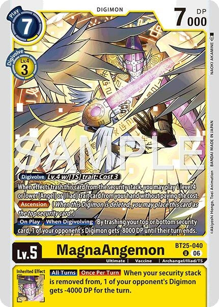 Image for MagnaAngemon (BT25-040 U) - Digimon Card Game