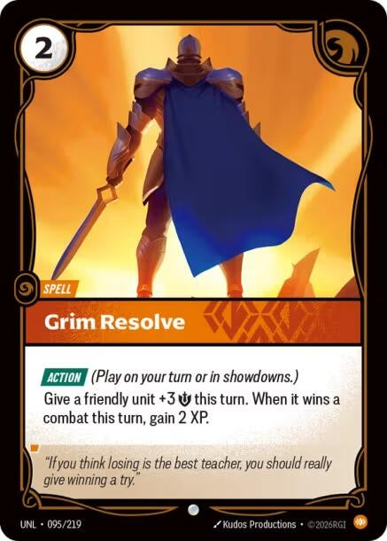 Image for Grim Resolve (095/219) [Unleashed] - Riftbound: League of Legends Trading Card Game