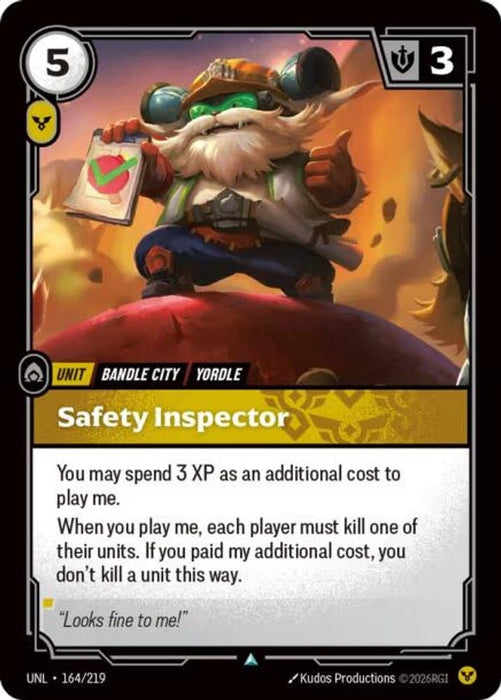 Safety Inspector (#164/219) (Unleashed) Near Mint