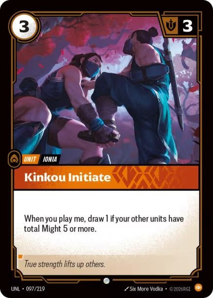 Image for Kinkou Initiate (097/219) [Unleashed] - Riftbound: League of Legends Trading Card Game
