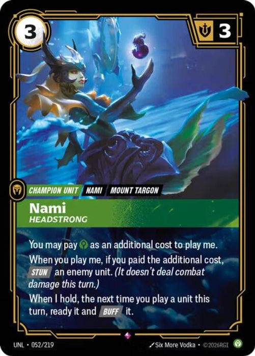 Nami - Headstrong (#052/219) (Unleashed) Near Mint Foil